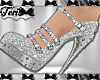 Glistening Silver Heels