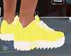 Yellow and white sneaker