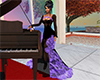 Purple & Black Gown