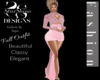 4576 Pink High/Low Gown
