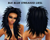 Blk Blue Streaked Liesl
