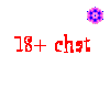 18+ chat sticker red