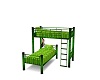 Green Bunk Beds