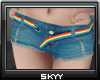 Rainbow Belted Shorts