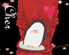 penguin sweater red