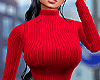 Turtleneck Red Dress
