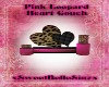 Pink Leopard Heart Couch