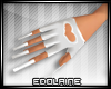 E~ Leather Gloves White