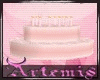 Rose Pink Cake W/Candles