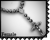 *D SilverRosary Necklace
