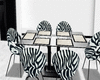 Zebra modern table set