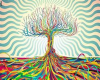 psychedelic tree poster