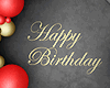 Happy Birthday Red/Gold