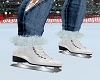 Ice Skates Lt Blue Fur