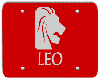 Leo plate, red