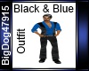[BD] Black&Blue Outfit