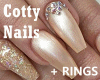 ! Champagne Nails +Rings