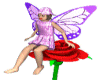 Fairy on rose animated