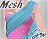 *S Wrapped Dress Mesh