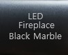 LED Fireplace Blk Marble