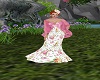 pink floral tea gown