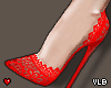 Y- Love Lace Pumps Red