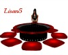 [L5]Chat table blk/red