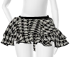 Ruffle Plaid B&W Skirt
