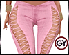 GY*PINK LACED JEANS RL