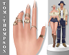 Coachella Rings Set