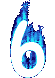 Blue Flaming 6 (six)