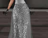 sequin silver maxi skirt