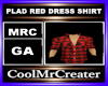 PLAD RED DRESS SHIRT