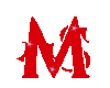 Letter M Red Sticker