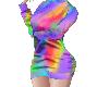 A~ Rainbow Silk Dress