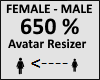 Avatar scaler 650%