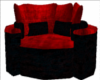 red/black snuggle chair