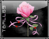 pink rose with ribbon