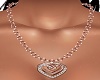 Necklace Gold Pink Heart
