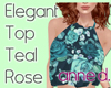 Elegant Top Teal Rose