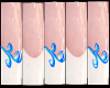 P/W Tip BlueDesign Nails