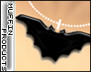 [m] Black Bat Necklace