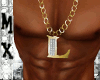Men's L Gold Necklace