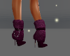 Purple fur boots