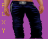 Dark Blue Leather Pants
