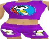 *F Purple Snoopy Fit Kid