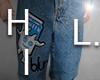 H | blur jeans