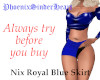 Nix Royal Blue Skirt