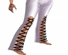 SS White Lace up Pants