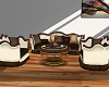 L~Brown/cream sofa set